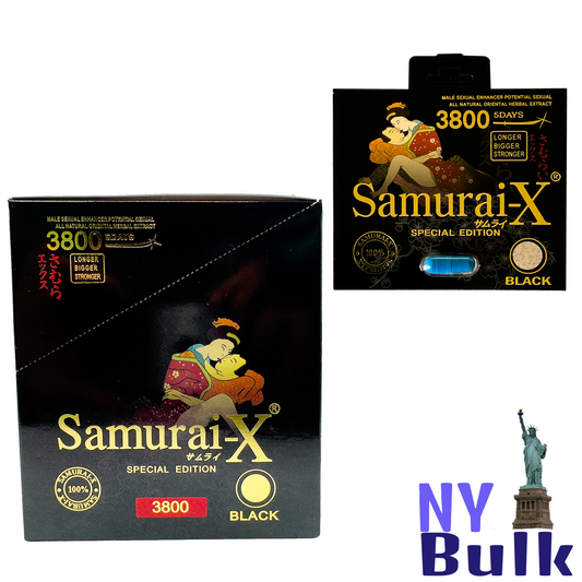 Samurai X Platinum 3800mg Black (4 Ct.) - NY Bulk